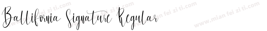 Ballifornia Signature Regular Pers字体转换